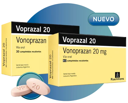 Voprazal 20 (vonoprazán 20 mg), envases x 30 y x 60 comprimidos recubiertos